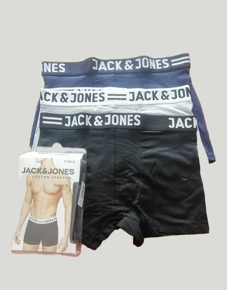 Jack & Jones Cotton Stretch Boxer Pack of 3